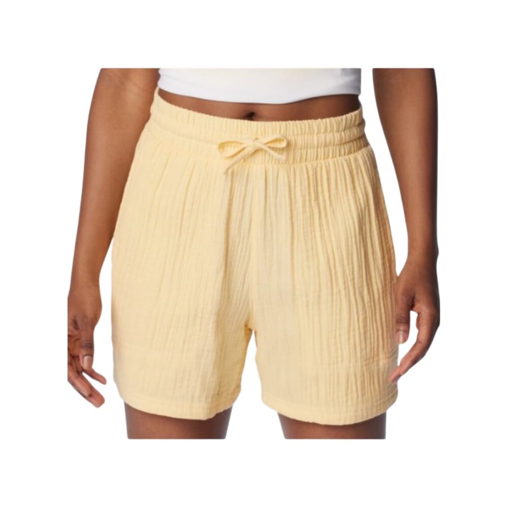 Columbia Sunkissed Yellow Cotton Drawstring Shorts NWT - Size M - Picture 3 of 10